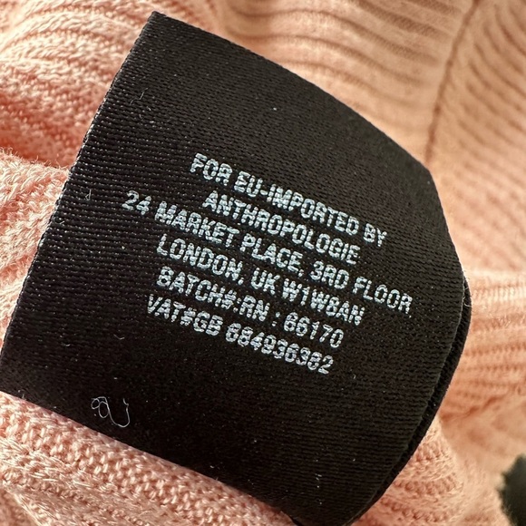Anthropologie Maeve Womens Pink Ribbed Cowl Neck Sweater Pullover Knit - Picture 11 of 12